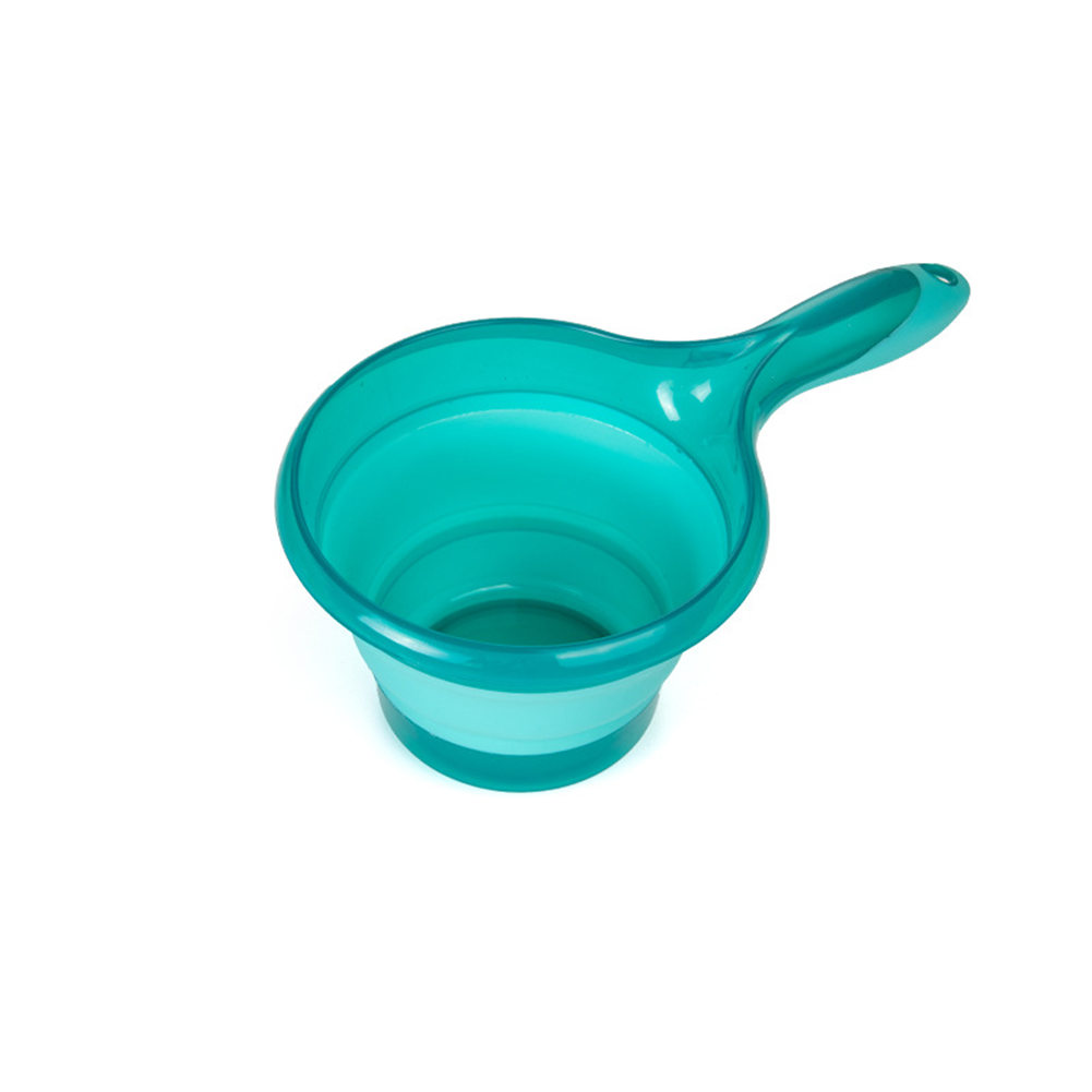 1 stk pp badeske skeer badeværelse tykt vand scoop cup baby børn badeske multifunktionelt vand scoops køkken gadgets: Blå