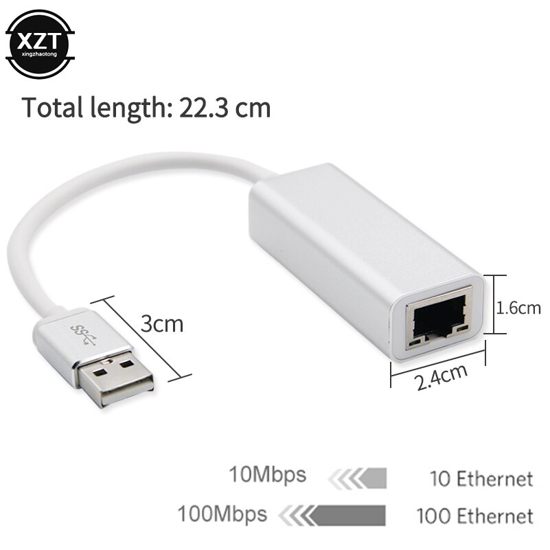 100Mbps USB 2.0 To RJ45 Ethernet Adapter Network Card Free Driver USB Million LAN card Adapter Convertor Cable for Macbook PC