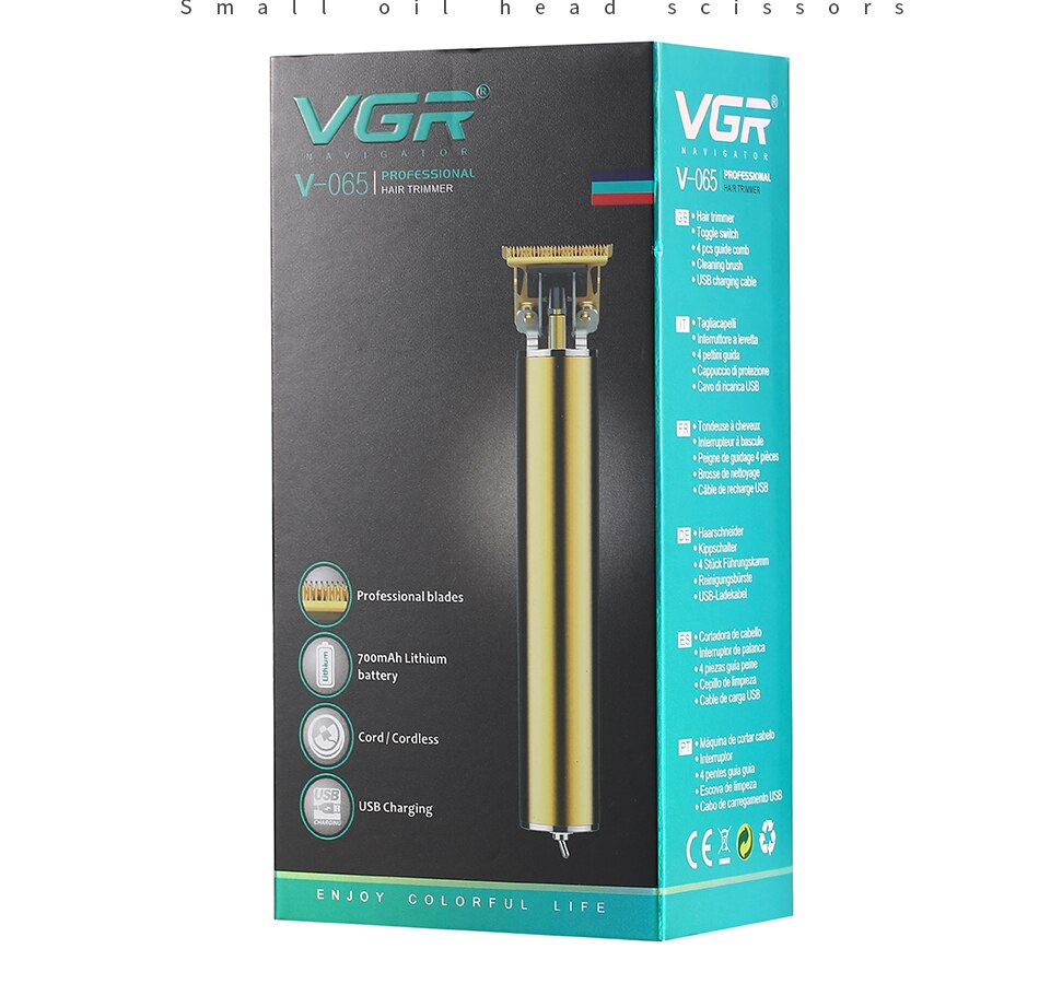 Vgr 065 Tondeuse Professionele Baby Persoonlijke Verzorging Usb T9 Clippers Trimmer Kapper Voor Haar Snijmachine Tondeuse V065