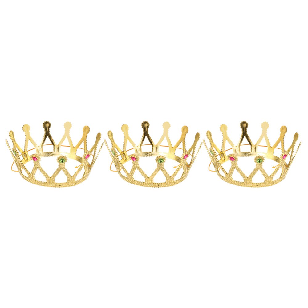 6Pcs Plating Kroon Verjaardag Prestaties Crown Party Prop (Kroon, Gouden)
