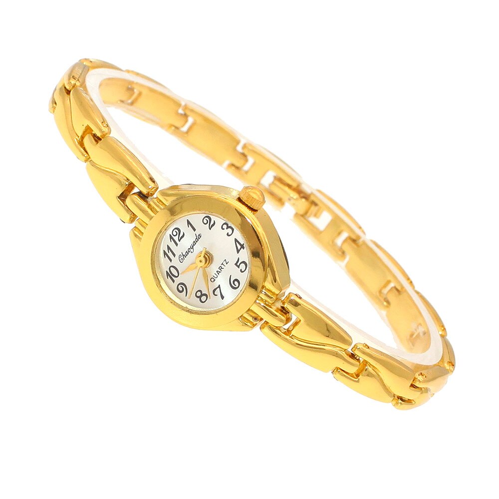 Söt dam armband klocka mujer golden relojes liten urtavla kvarts klocka populär armbandsur timme kvinnliga dam klockor
