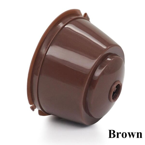 Reusable Dolce Gusto Coffee Capsule 3rd Plastic Refillable Dolce Gusto Coffee Capsule Fit for Nescafe Coffee Machine: brown