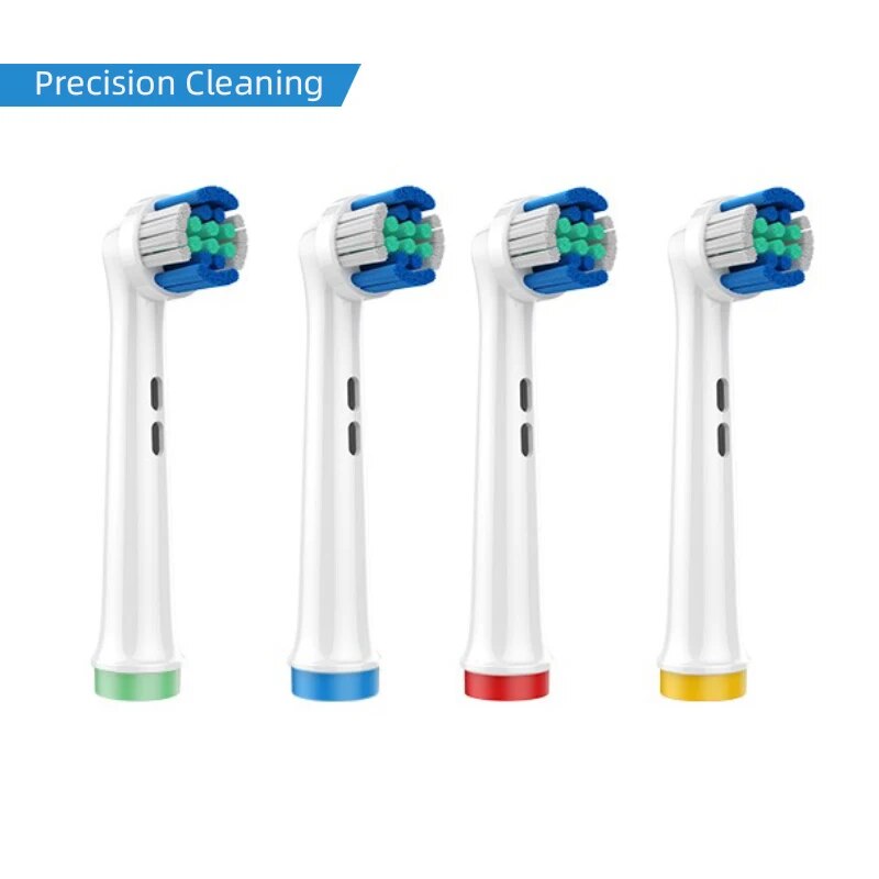 Têtes de brosse à dents électrique à poils Dupont, 4 pièces, blanchiment des dents, nettoyage quotidien, nettoyage précis, soins doux, fonction pour Oral B: Or