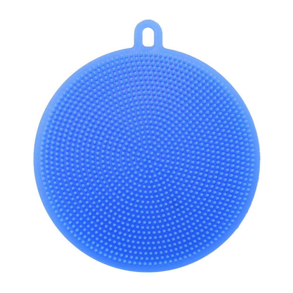 1/3/4pcs Kitchen Cleaning Brush Silicone Dishwashing Brush Pot Pan Sponge Scrubber Fruit Vegetable Dish Washing Cleaning Brushes