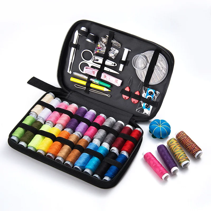 Kit de costura para mamá Abuela Mujeres Hombres Adultos Niños Adolescentes Principiantes Niños Viajero, Suministros de costura portátiles Accesorios: Verde claro