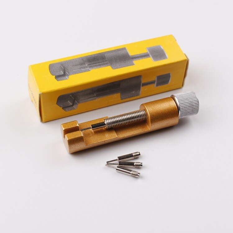 Pratical Stainless Steel Watch Repair Tool Kit Case Opener Adjuster Pins Bracelet Link Watch Strap Band Remover Kit: Gold