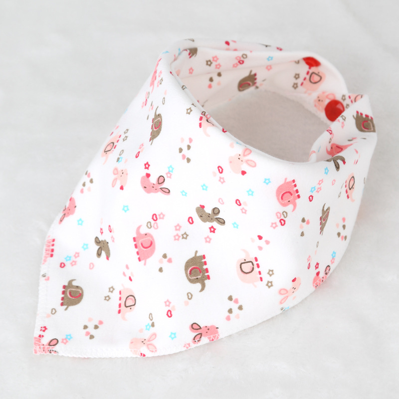 Leuke Baby Bandana Slabbetjes Cartoon Animal Print 100% Katoen Pasgeboren Baby Meisjes Jongens Peuter Driehoek Sjaal: Elephant