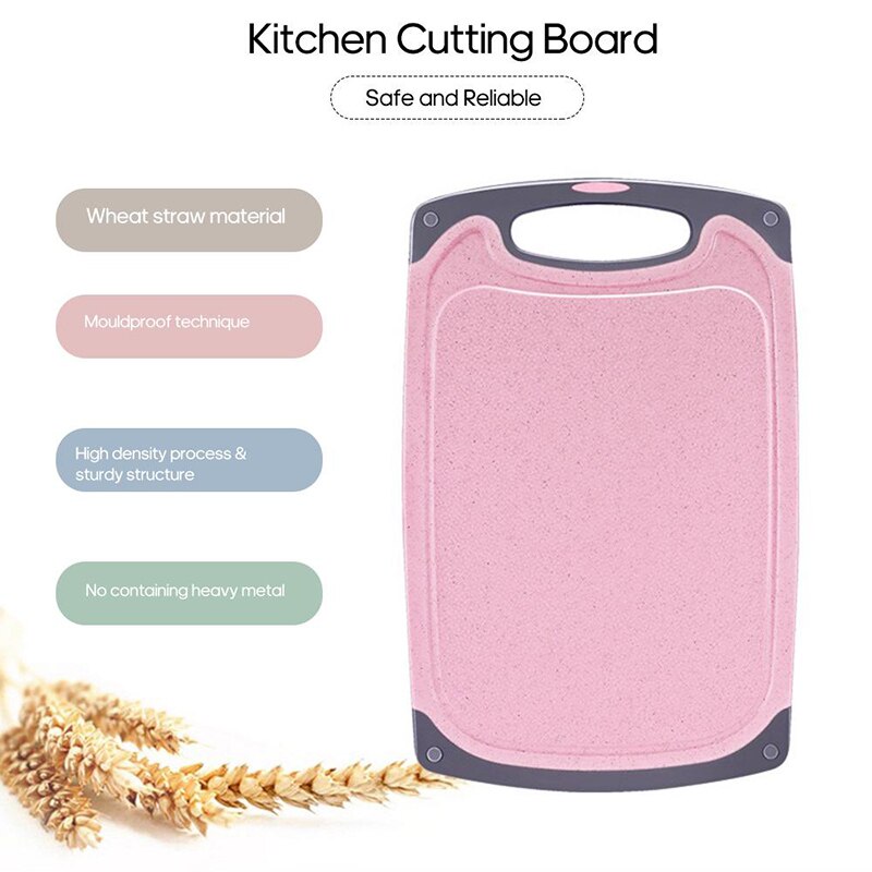 Snijplank Verdikte Grote Plastic Tarwe Stro Chop Board Huishoudelijke Dubbelzijdig Hakken Fruit Chop Boards Keuken Tool