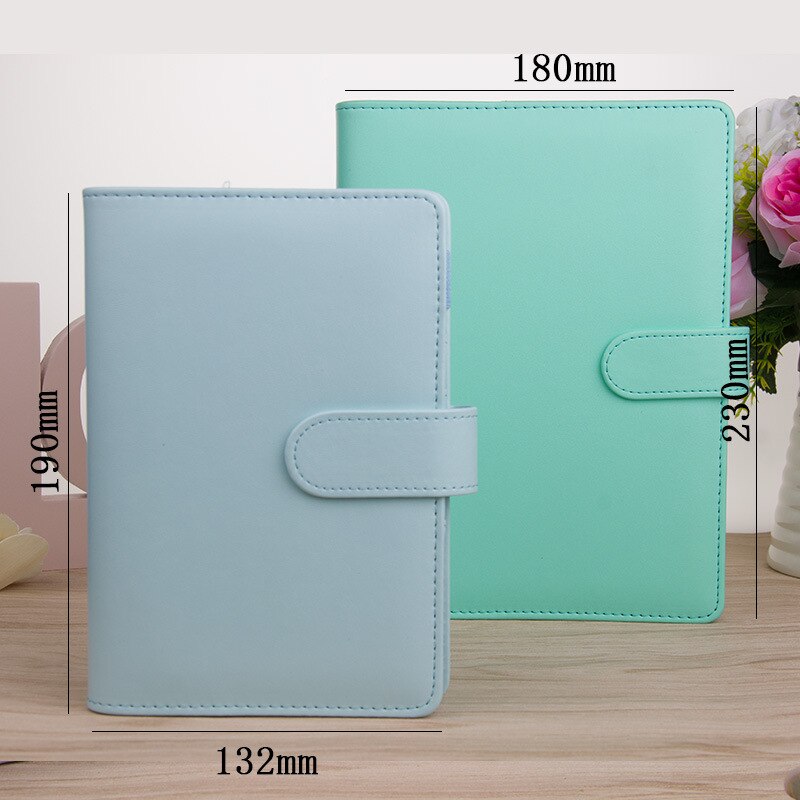 A5/A6 Vintage Notebook Cover Refillable Notebook File Folder Notepad Cover Leather Ring Binder Office Supplies