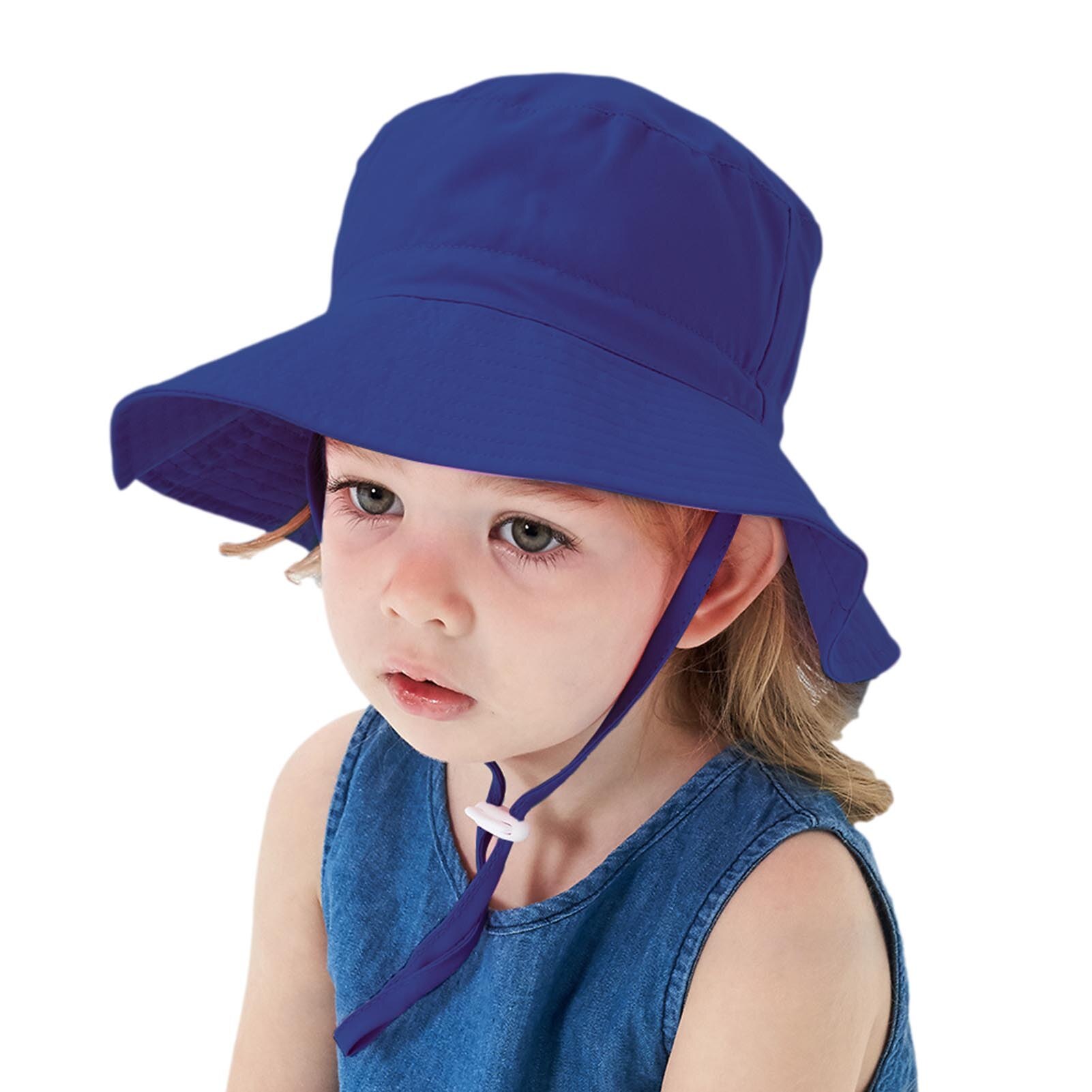 Gorro de sol transpirable para hombre y mujer, gorro de lavabo, bonito gorro de playa de pescador, protección solar, ala ancha, Verano: Blue / S