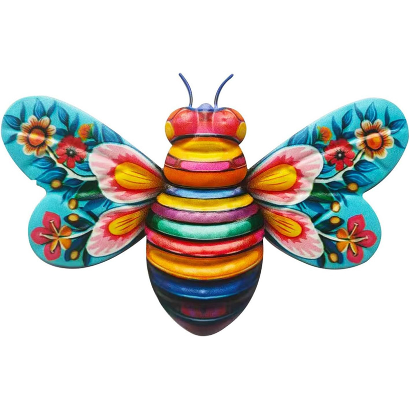 Nieuw Huis Muur Decor Metalen Bijen Muur Decor, Bijen Tuin Bloem Kunst Decoraties, Outdoor Bijen Opknoping Patio Decor: Light Grey