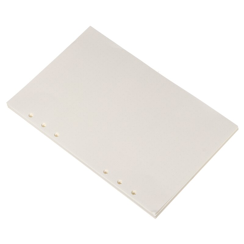 6 Holes Dot Grid Planner Notebook Refill Inner 90 Pages For Diary Weekly Monthly Plan Refills Paper For A5 Loose Leaf Notebook