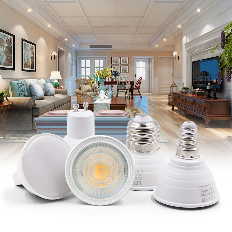 KARWEN Bombillas lámpara LED GU10 GU5.3 MR16 E27 E14 Lampada bombilla LED 6W 220V foco LED Lampara foco para sala de estar