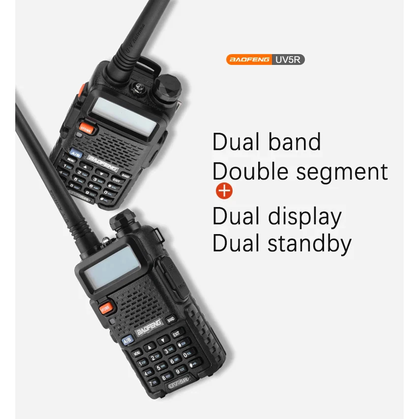 Baofeng uv 5r walkie talkie 5w 8w de alta potência banda dupla presunto rádio em dois sentidos vhf uhf rádio fm transceptor portátil caça 16km