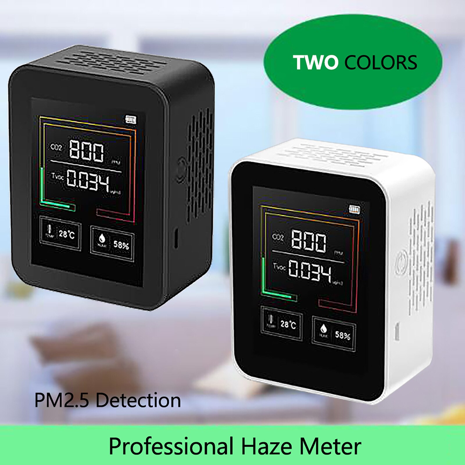 M10 Air Monitor for PM2.5 AQI Electrochemical Sensor Detect Air Monitor Home Gas Thermometer Test
