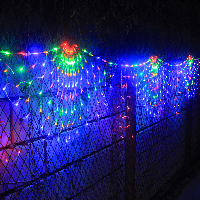 Tira de luces Led de malla con cola de pavo real para decoración de jardín, guirnalda de Hada para exteriores para boda, Navidad, Año , AC220V, 3M