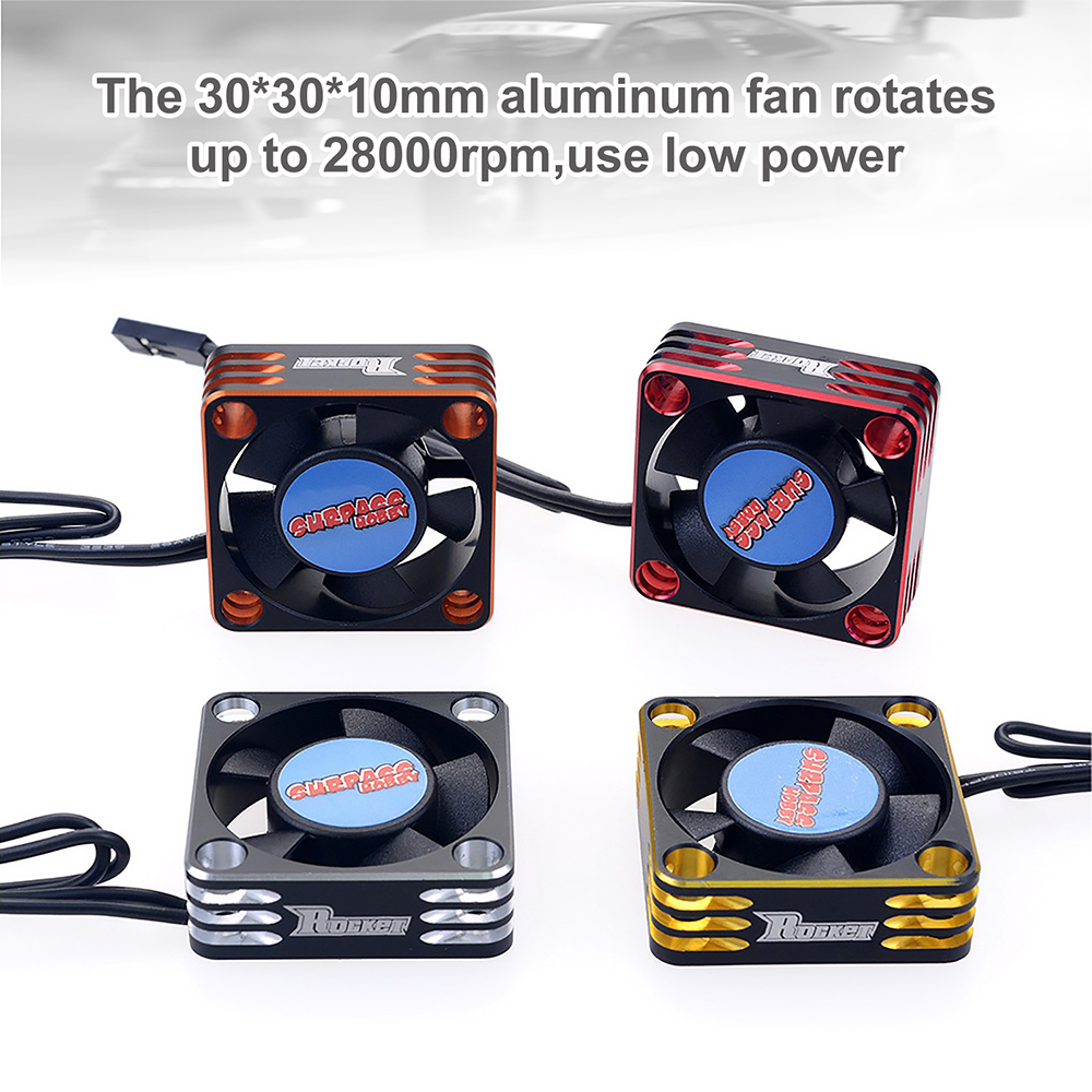 Rocket RC Fan 25mm 30mm 35mm 40mm 50mm SURPASS HOBBY Heat Dissipation Cooling Fan for for 1/10 1/8 RC Car Brushless Motor