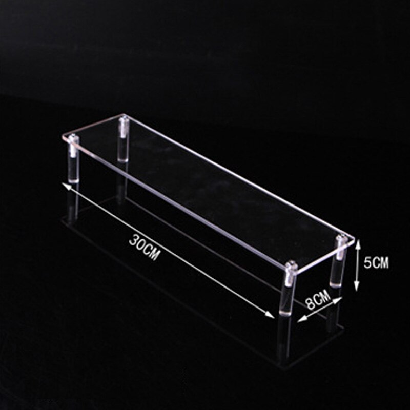 1/2/3 Tiers Clear Acrylic Toys Car Mold Organizer Showing Jewelry Display Shelf Shoes Rack Sunglasses Storage Bag Display Stand: 30cm-1layer