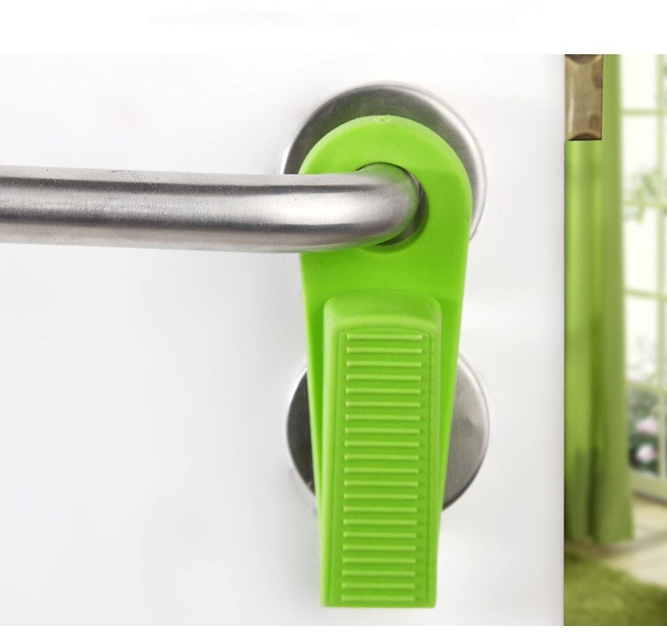 1Pc nowe drzwiowe zatrzymać typ haka klin gumowy stoper blokada drzwi blokada drzwi zabezpieczające dla dzieci zatrzymać