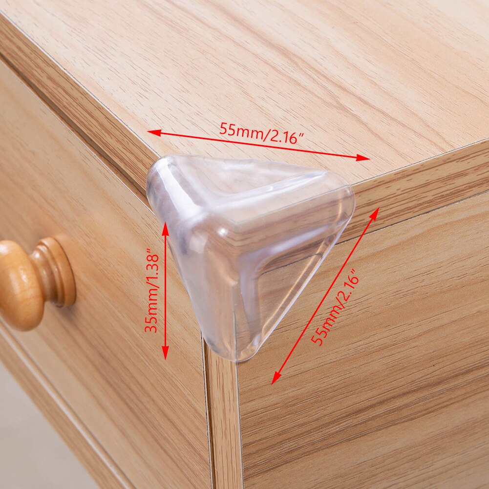 ETUUD 10Pcs Child Baby Safety Silicone Protector Table Corner Edge Protection Cover Children Anticollision Guards For Kid: Triangle