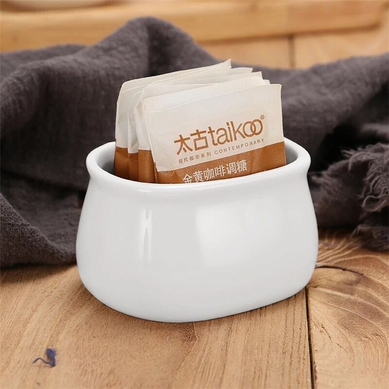 Sugar Creamer Milk Pots Pitcher Ceramics Seasoning Jar Creamer Container Cup Tableware White Kitchen Tools FB