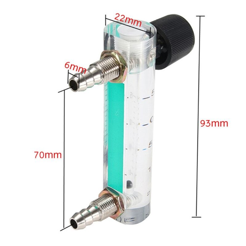 Zuurstof Luchtstroom Meter 0-1.5LPM 1.5L Flowmeter Met Regelklep Voor Oxygen Air