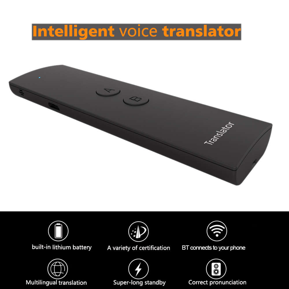 T6 dispositif de traducteur Intelligent interprète de la parole traduction bidirectionnelle en temps réel 38 langues Bluetooth 4.2 pour l'apprentissage du voyage