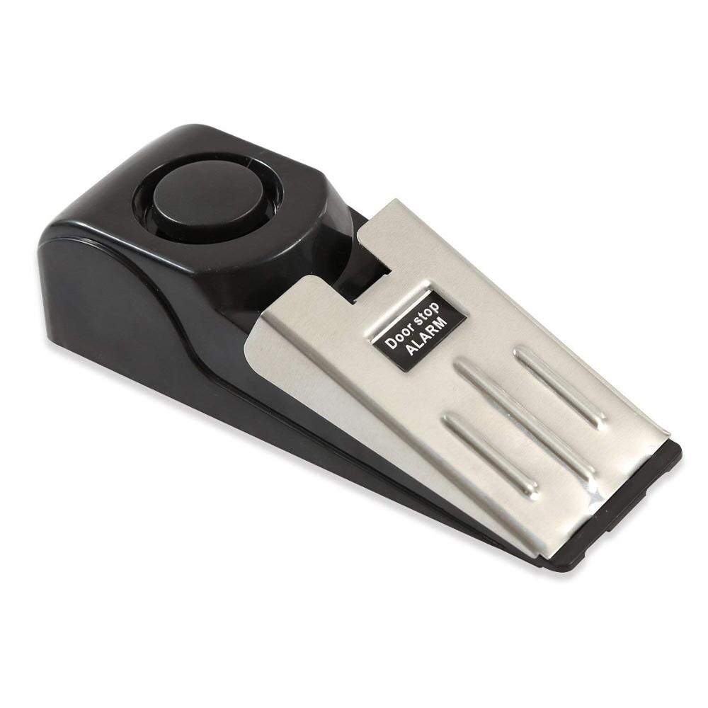 120DB Hotel Home Alarm System Wireless Security Anti-theft Alarm Mini Door Stop Alarm Door Lock System Vibration Security Sensor