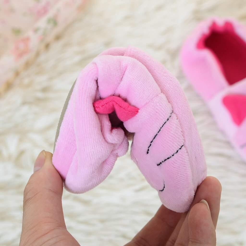 Winter Children Flip Flops Kids Slippers Home Baby Girl Clothes Slipper Boys Indoor Cotton Cartoon Cats Slippers Room Skid Warm