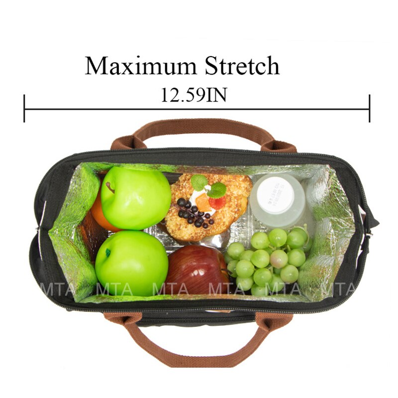 MATAGA Japan Style Portable Ice Bag Handbag Cooler Bag Picnic Bag Double Insulation Waterproof Lunch Bag for Women