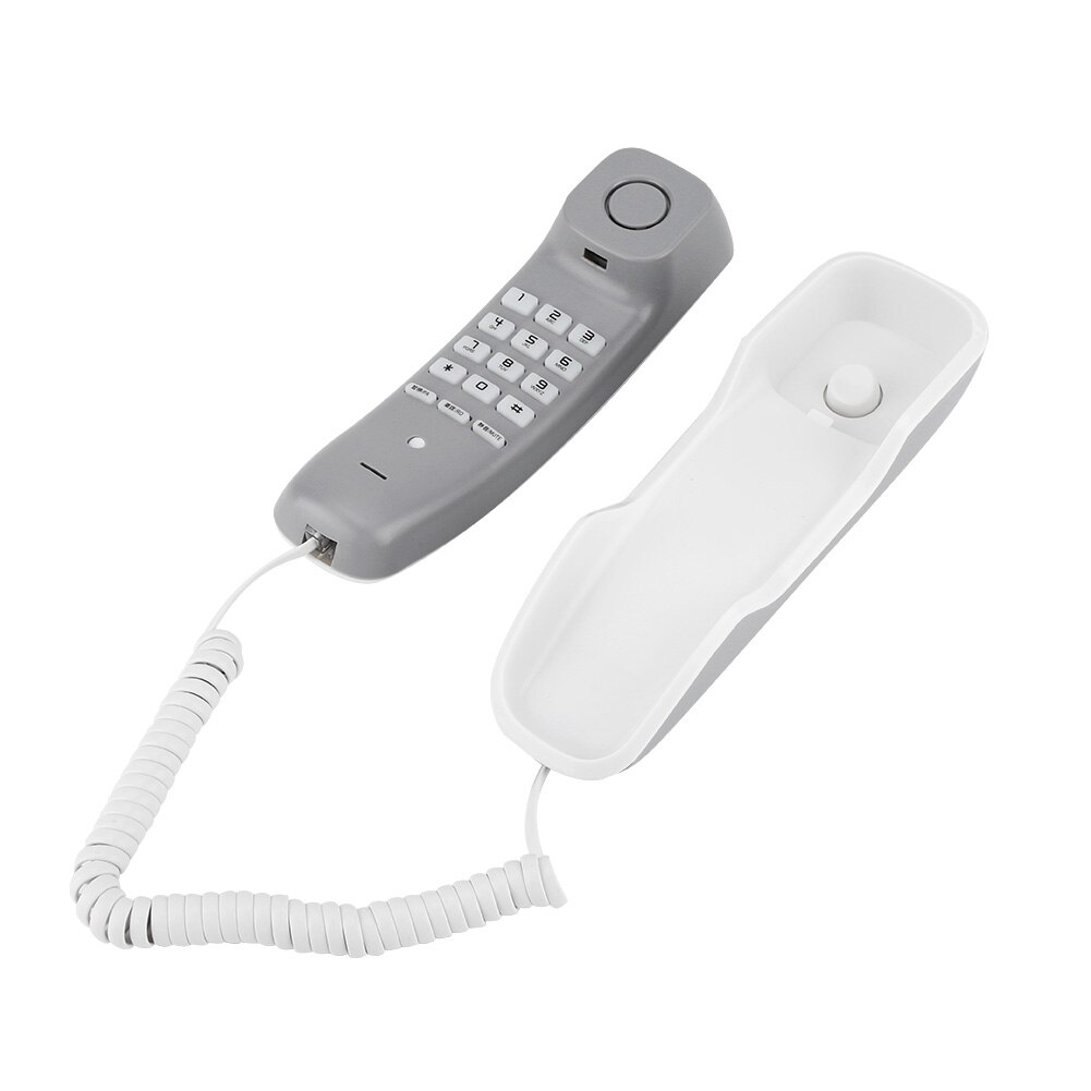 Mini Telefoon Thuis Vaste Telefoon Wandmontage Telefoon Desktop Snoer Vaste Telefoon Voor Home Office Hotel Business Mini Telefoon: WHITE