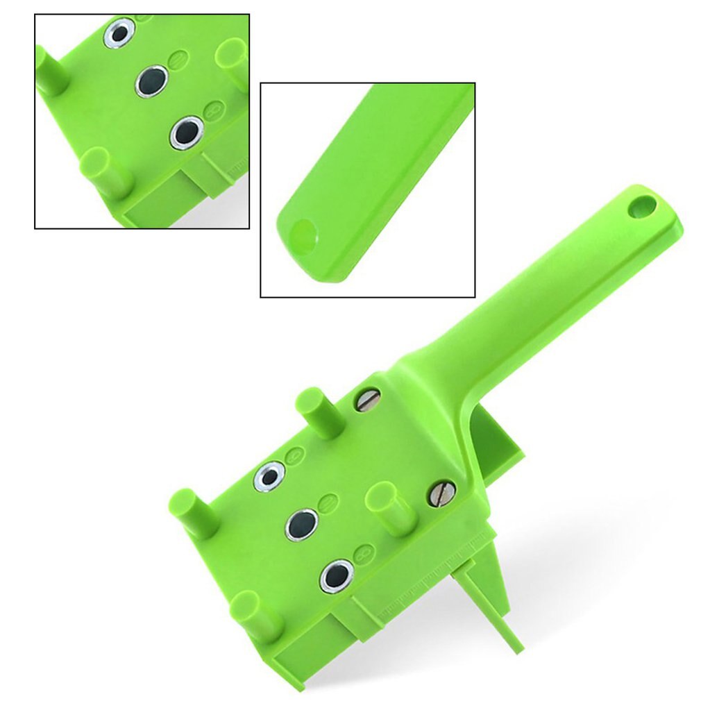 Guida per trapano per tasselli per legno strumenti di posizionamento con 3 pezzi perni di centraggio in metallo 6 8 punte da trapano da 10mm kit di foratura per legno