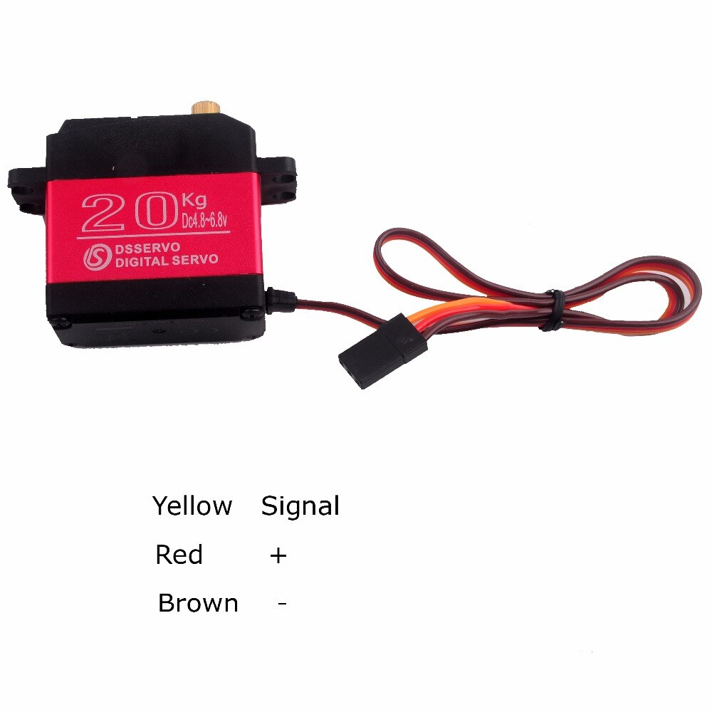 Servo RC Da 20 Kg, Servo Digitale Impermeabile In Alluminio E Rame Ad Alta Torsione Con Braccio Da 25 Denti Per Camion Cingolati Rc Da 1 10 1 8 95090069