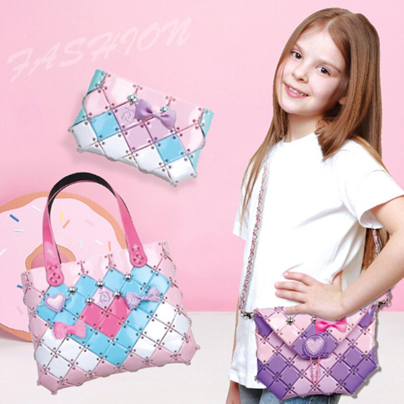 Kinderen Handgemaakte Diy Materiaal Pakket Meisje Maken Tas Assembleren Handgemaakte Tas Kleuterschool Speelgoed