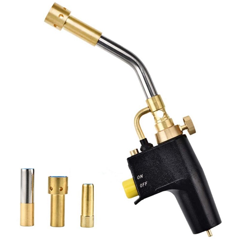 Wärme Propan Fackel 3 Austauschbare Düsen Multi Zweck Hohe Intensität Abzug Starten Taschenlampe für Lözehn und Grill