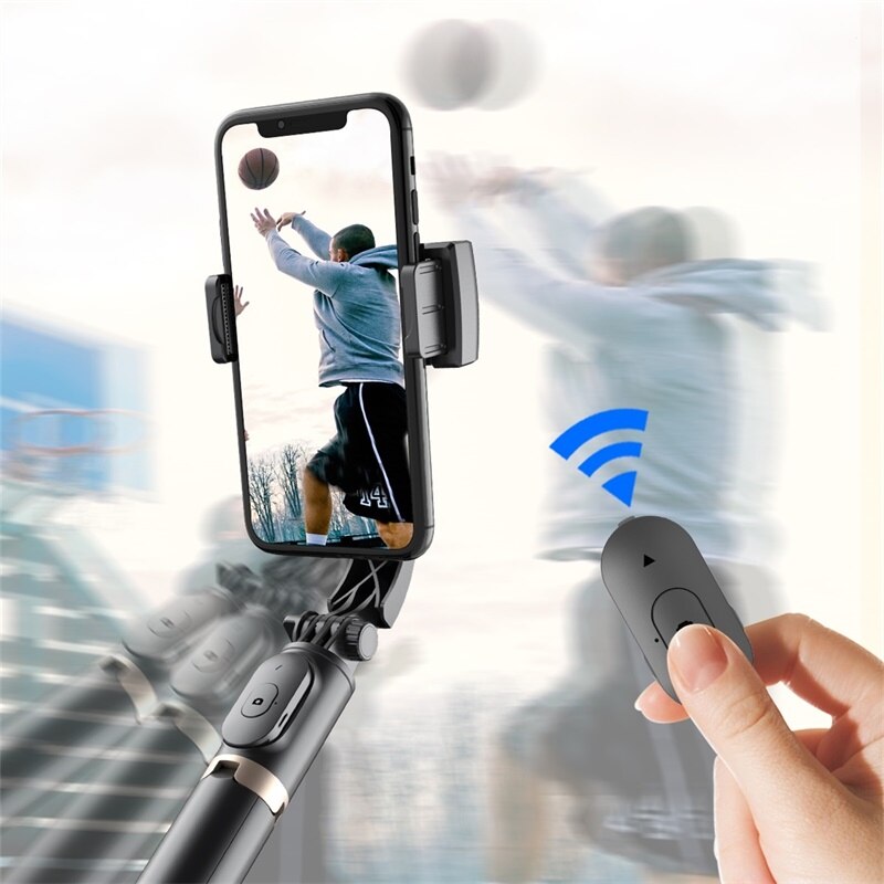 Roreta Bluetooth Sluiter Draadloze Bluetooth Selfie Stick Opvouwbare Statief Handheld Gimbal Stabilizer Smartphone Selfie-Stick