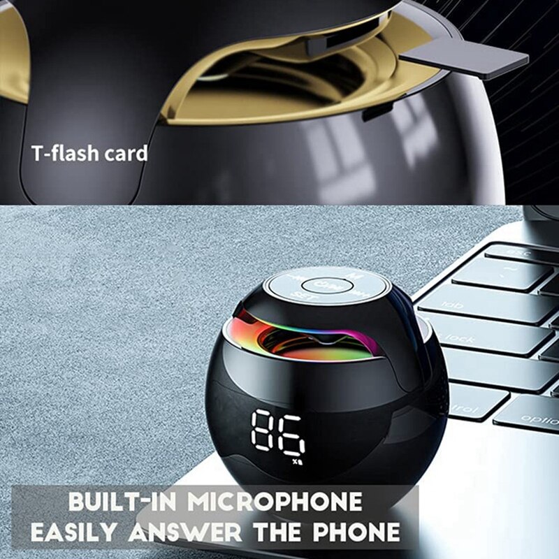 Digital Alarm Clock for Kids, Multifunctional Bass Bluetooth Portable Wireless Speaker with Radio Alarm Clock