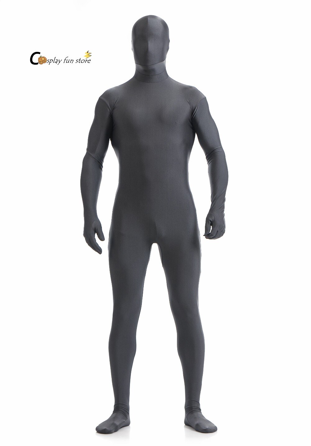 Volwassen Full Body Spandex Lycra Zentai Pak Sliver Zwarte Strakke Pakken Pure Kleur Halloween Party Unitard