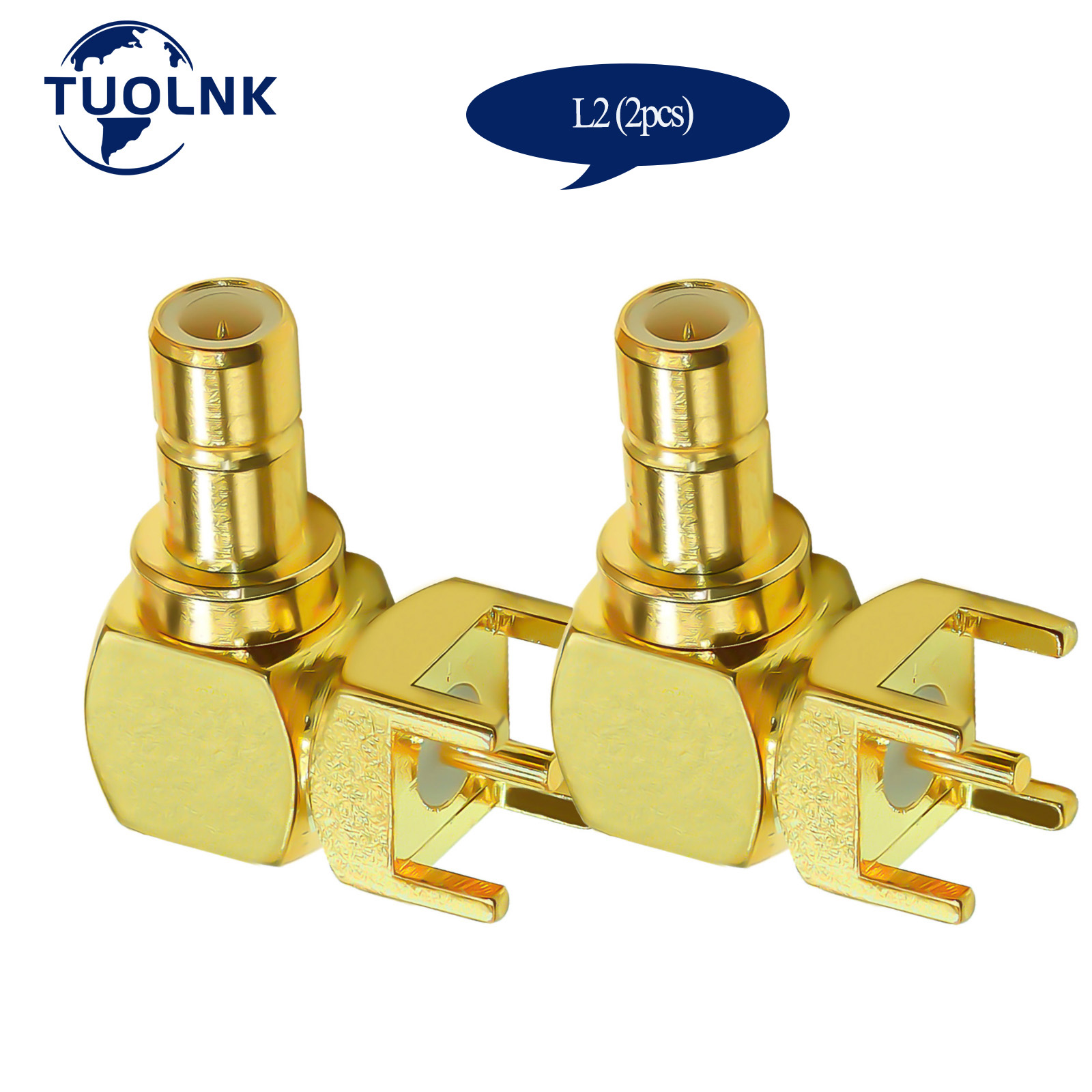 SMB PCB Mount Connector SMB Male Plug RF Coaxial Adapter SMB Female Jack Right Angle Solder PCB Panel 4 Pins 3Type/lot 2pcs/lot: Dark Grey