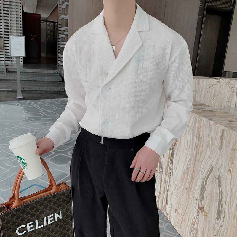 Chemise à manches longues pour homme, style japonais, Streetwear, Chic, , ample, décontracté, Vintage, bureau