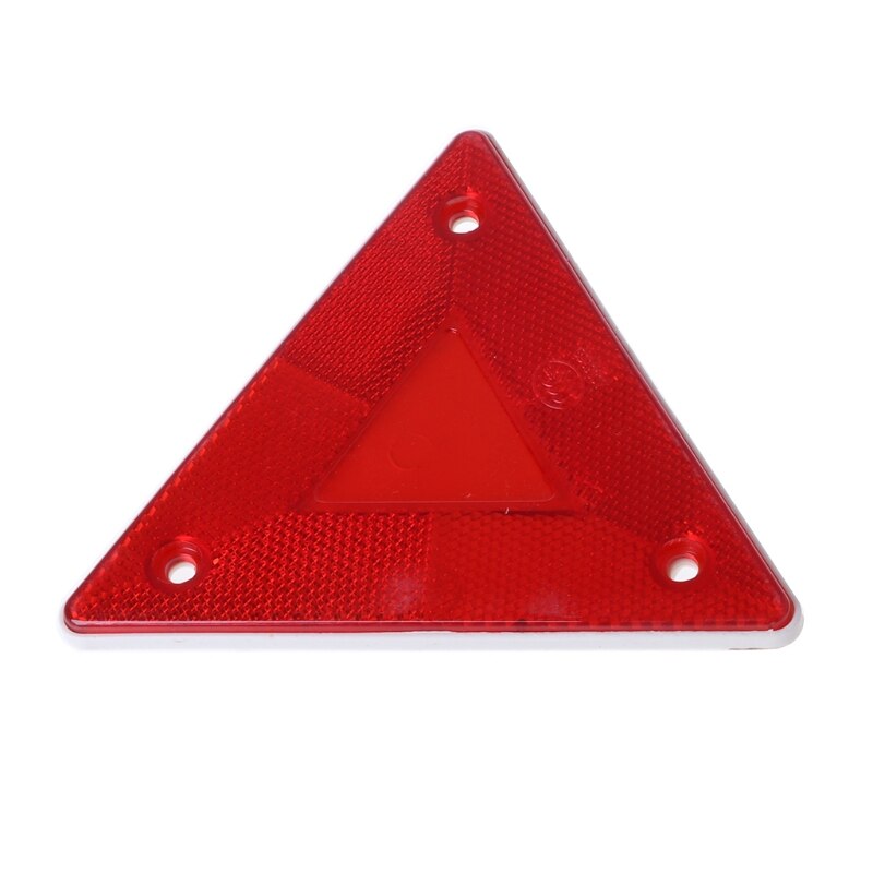 2 Pcs Triangle Warning Reflector Alerts Safety Plate Rear Light Trailer Fire Truck Car WXTA