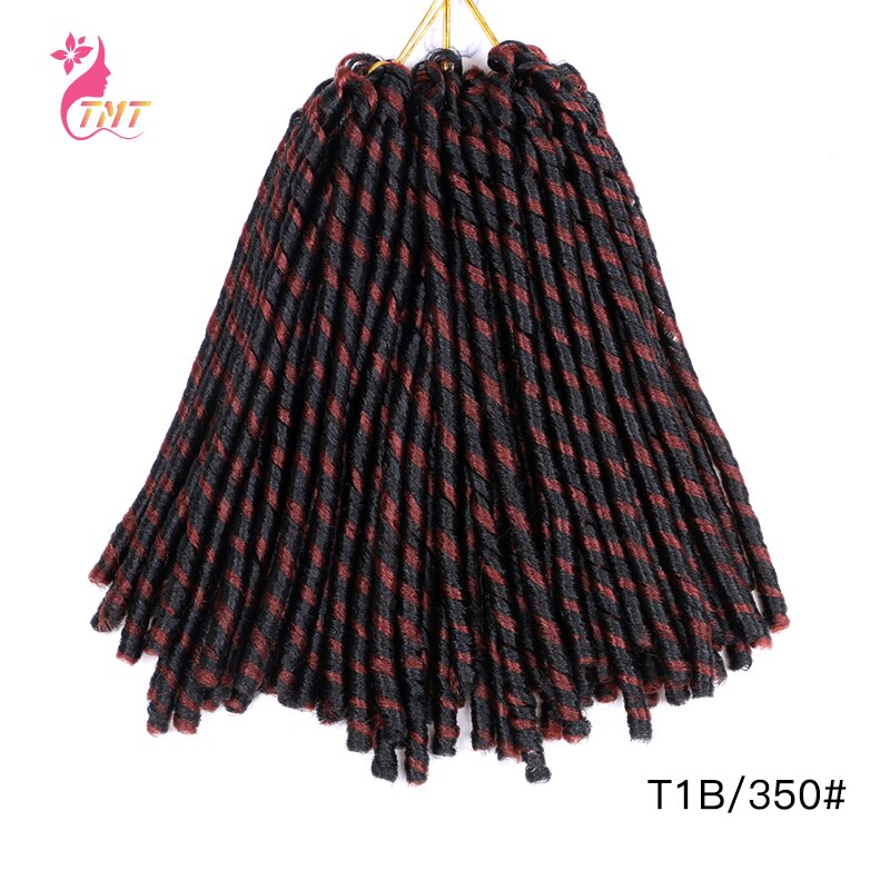 Trenzas de pelo trenzado de ganchillo para mujer, pelo sintético suave de imitación, 14 pulgadas, trenzas de ganchillo Jumbo, extensiones de cabello TMT: 1B-350