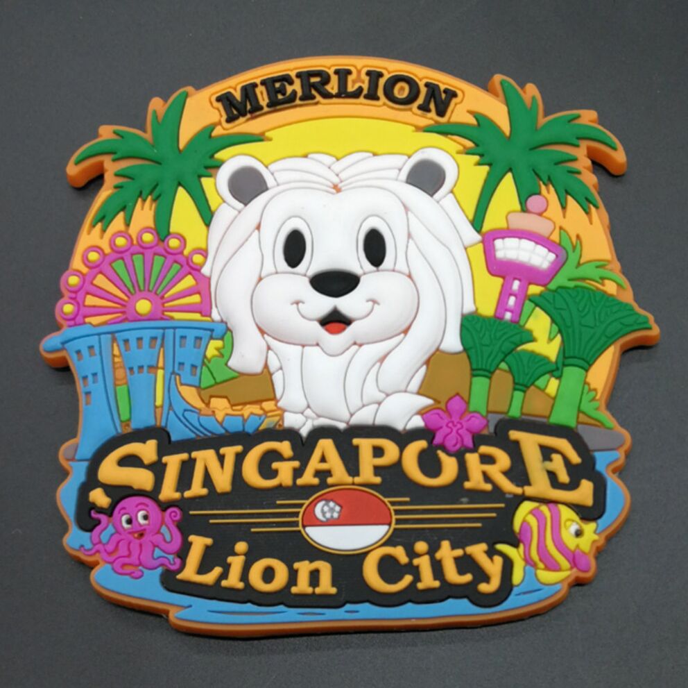 Singapore Rubber Fridge Magnet Tourist Souvenirs Refrigerator Magnetic Stickers Travel collection