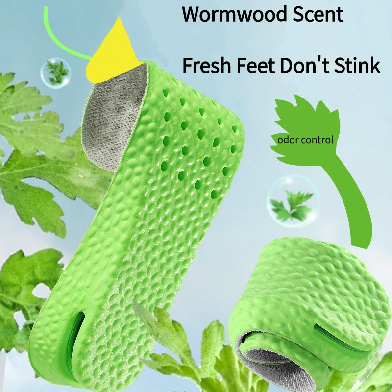 1 par de palmilhas de aumento de altura de almofada de ar respirável suor e anti-odor palmilha absorvente de choque para calçados esportivos