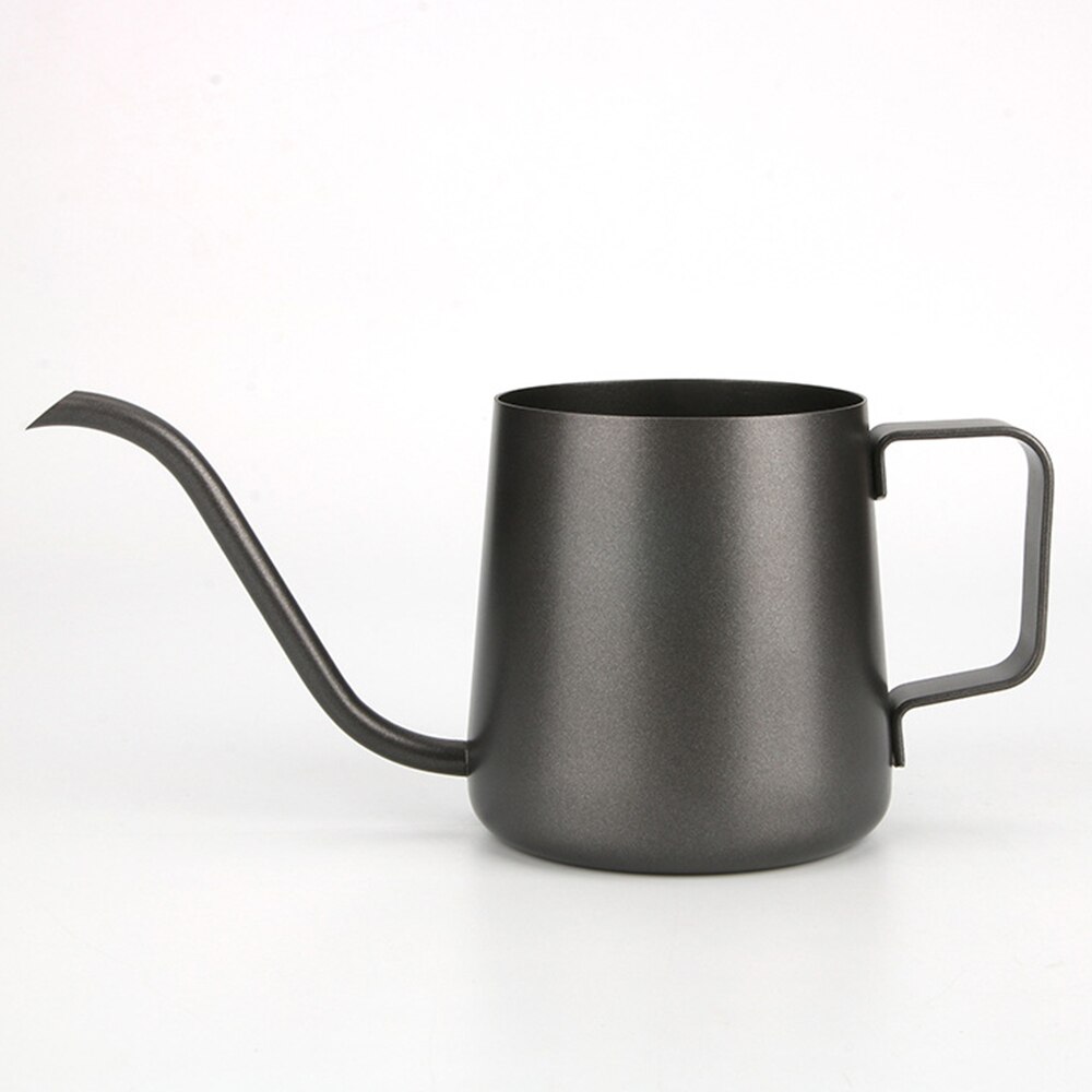 Premium Hand Punch Pot Coffee Pots Pour Over Drip Kettle Stainless Steel Long Gooseneck Narrow Spout Coffee Maker Tea Pot: Black 250ML