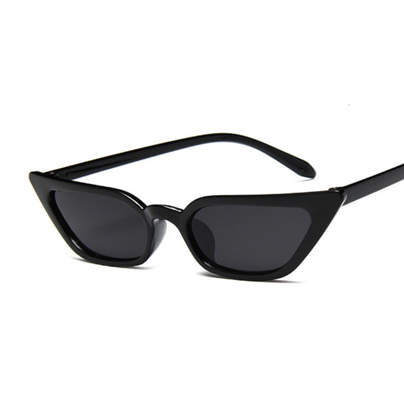 Gafas de sol de de ojo de gato de de lujo de de gafas triangulares estrechas pequeñas gafas de sol Vintage para mujer