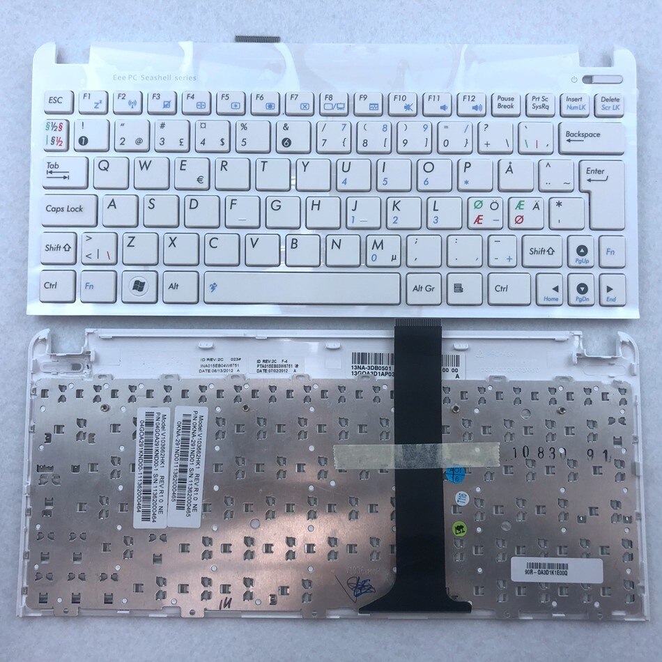 Spanish Arabic Japanese Nordic Laptop Keyboard For Asus Eee PC 1015 1015B 1015BX 1015PW 1015CX 1015PD 1011 1015PX With Frame: COFFEE