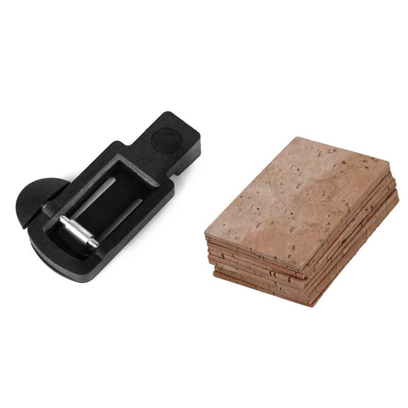 10x Saxophone Neck Corks for Soprano/Tenor/Alto + 1x Alto Sax Reed Trimmer - Black