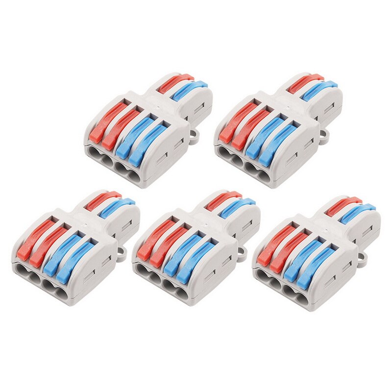 5/10pcs/Lot SPL-42/62 Mini Fast Wire Connector Universal Wiring Cable Connector Push-in Conductor Terminal Block: 5PCs SPL-42