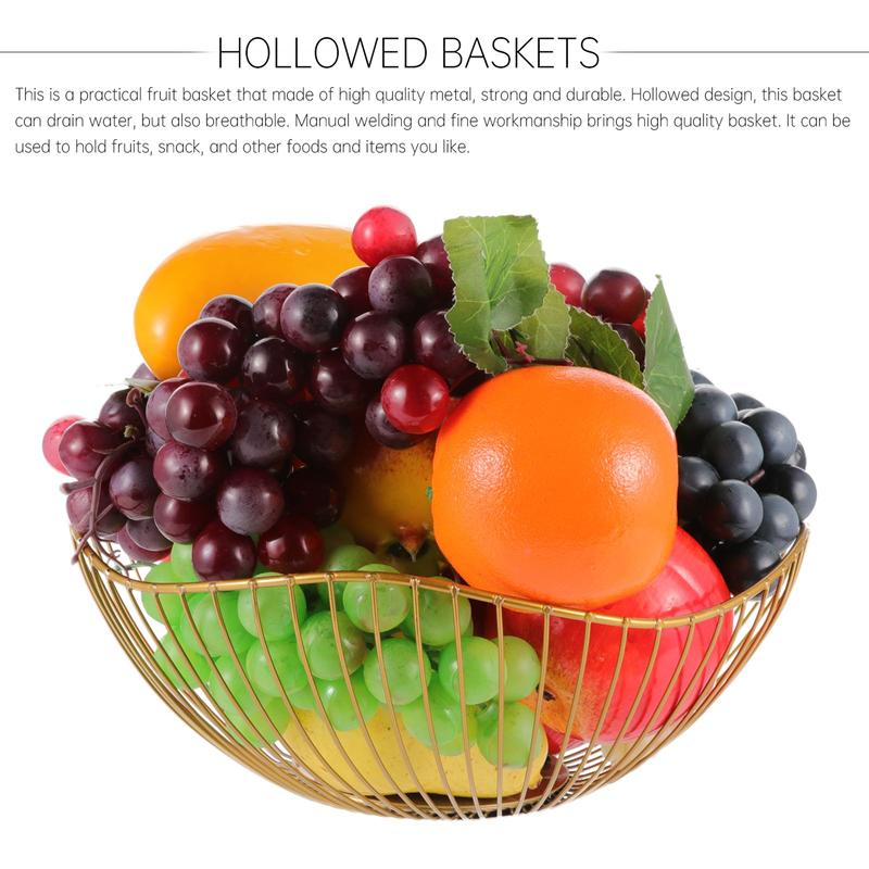 Afløb snacks arrangør frugt opbevaring kurv vegetabilsk rack hule frugt kurv til køkken hjem hotel desktop
